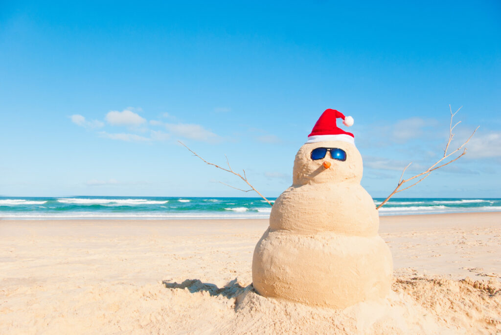 perfect sandman with carrot nose and sunnies